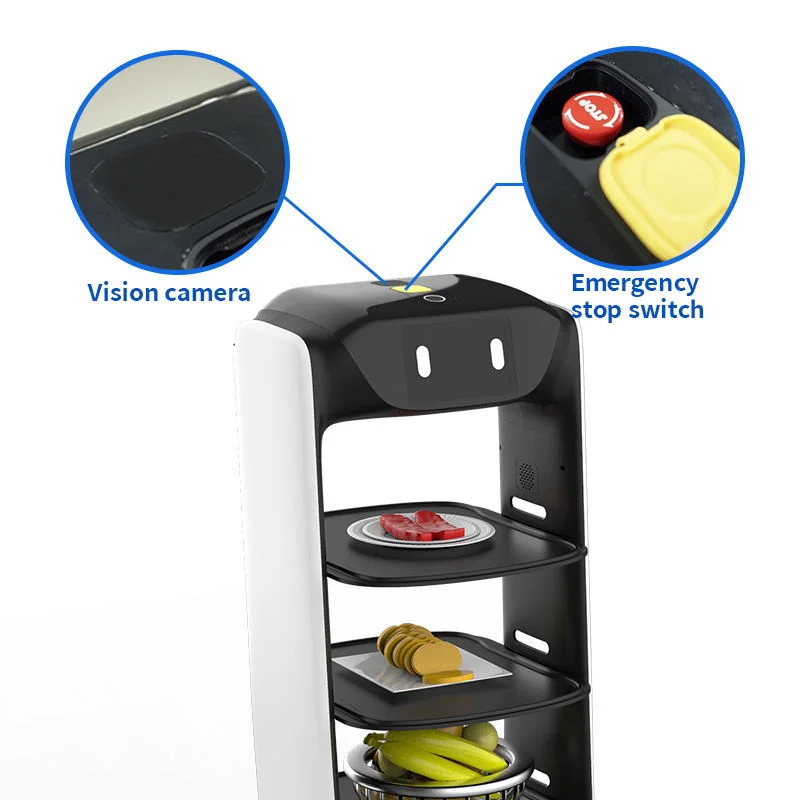Payload Auto Charge Laser Navigation Intelligent Service Robot Waiter for Restaurants Self-Service Food Delivery