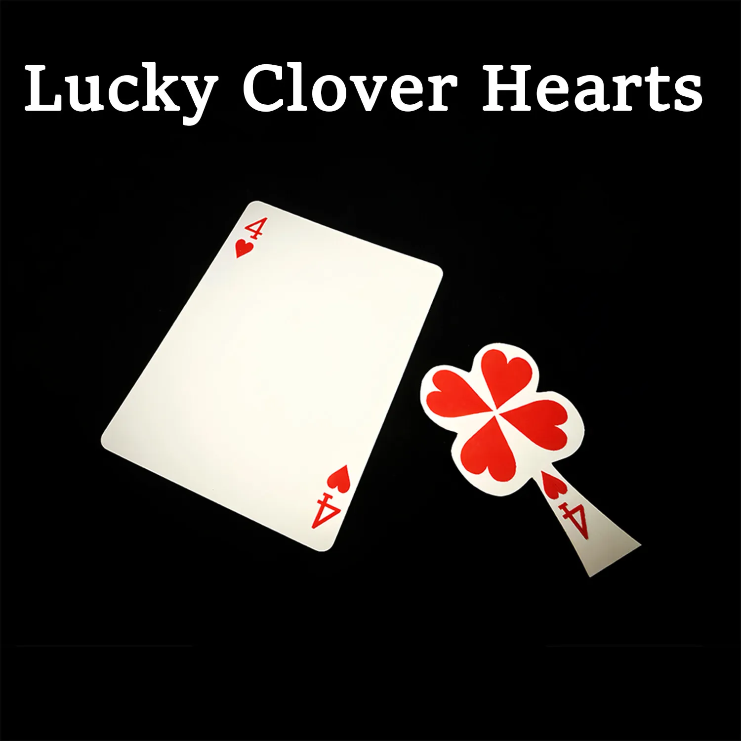 

Lucky Clover Hearts Волшебные трюки Визуальные сердечки на карте превращается на бумаге клеверная карта Изменение магии Крупным планом Иллюзии Уловки