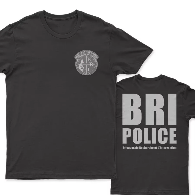 Brigade française recherche Intervention Brigade BRI Anti-commando T-Shirt 100% coton col rond manches courtes décontracté hommes T-shirt