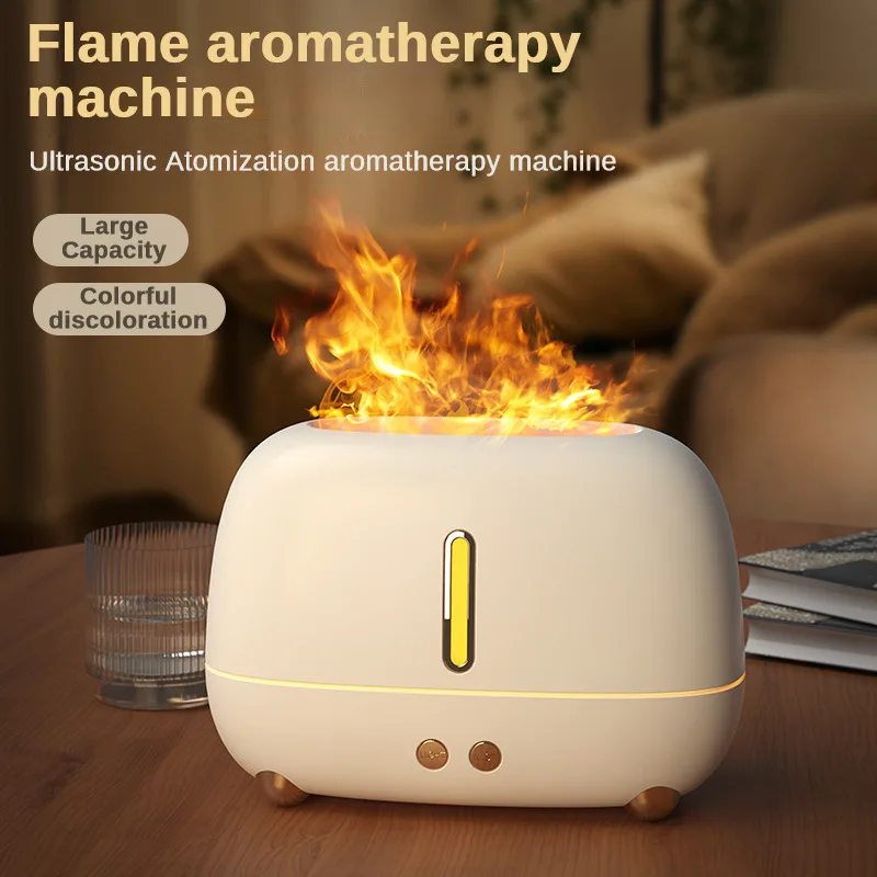 Flame Atmosphere Light Humidifier Bedroom Heavy Mist Silent Office Desk USB Charging Mini Gradient Aromatherapy Night Light