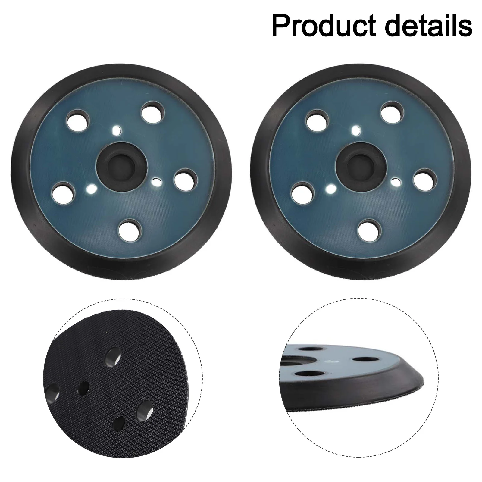 2pcs 5 Inch 5 Hole Sander Pad For Porter Cable 333 334 Random For Orbit Palm Sander Rubber Polishing Disc Home Car Cleaning Tool