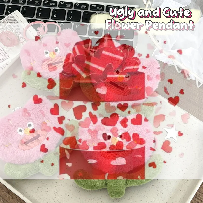 

【BS】Cartoon Tulip Plush Toy Lovely Stuffed Doll Keychain Stuffed Flowers Toys Backpack Pendant Bag Charms Couple Gifts