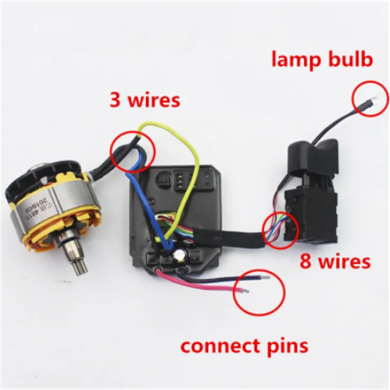 para 2106 169 Peças do Painel de Controle do Motor Interruptor Chave Elétrica sem Escova de Lítio Eletricidade Interruptor Montagem do Motor 1pc