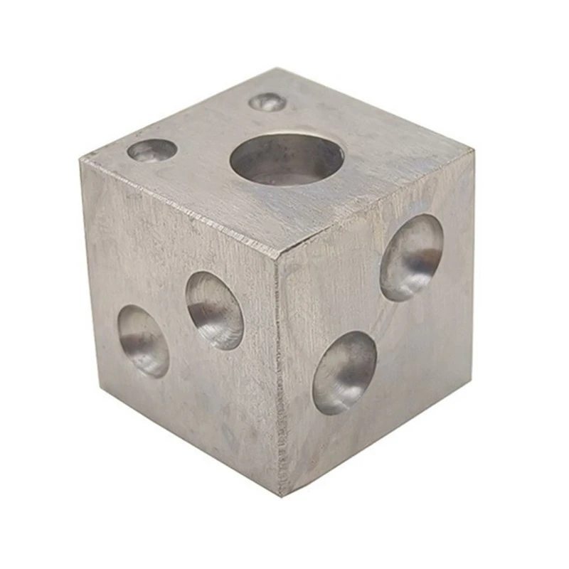 Professional Carbon Steel Dapping Block Sturdy Metalworking Square Dapping Block Carbon Steel Block for Shaping Jewelry