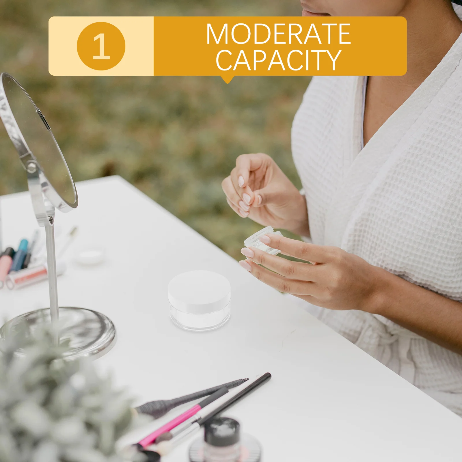 

3Pcs Leak Proof Cream Jars Travel Size Facial Moisturizer Containers Small Reusable Bottles for Skincare Storage