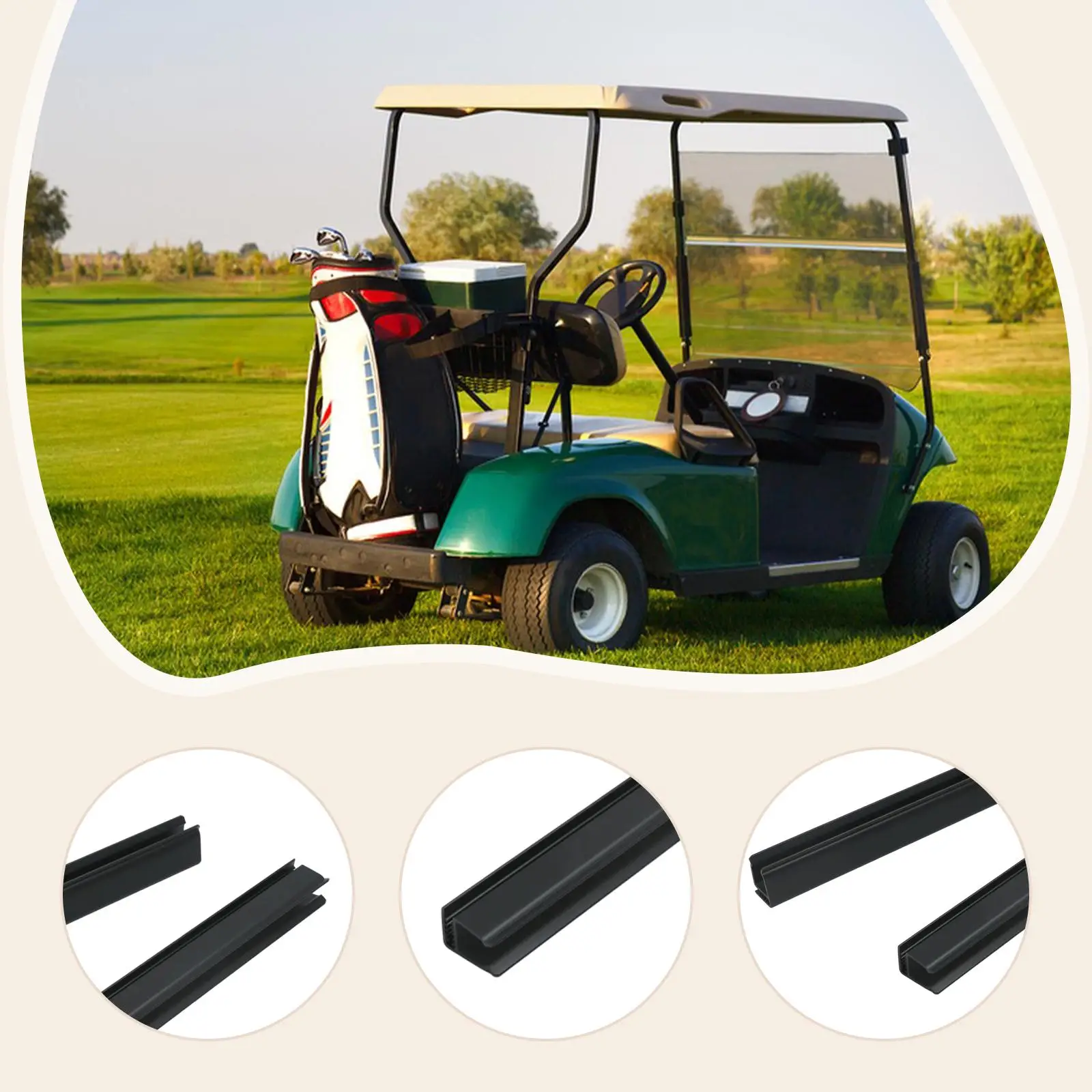مشابك الزجاج الأمامي لعربة الجولف وشاح ملحقات عربة رياضية احترافية للاستخدام الخارجي #5
