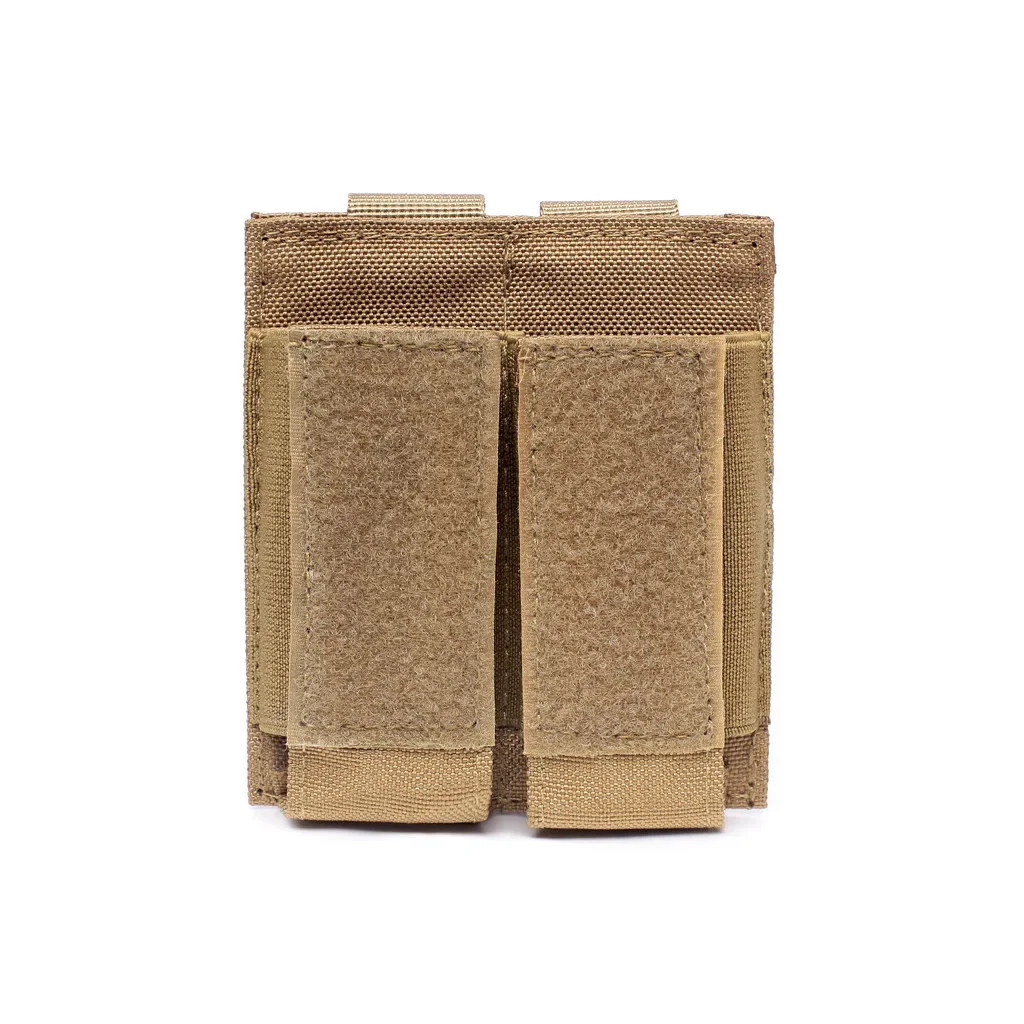Tactical Molle Double Magazine Pouch 9mm Pistol Two Mag Pouch Waist Belt Multi-tool Pouch Flashlight Holster Tool Holder