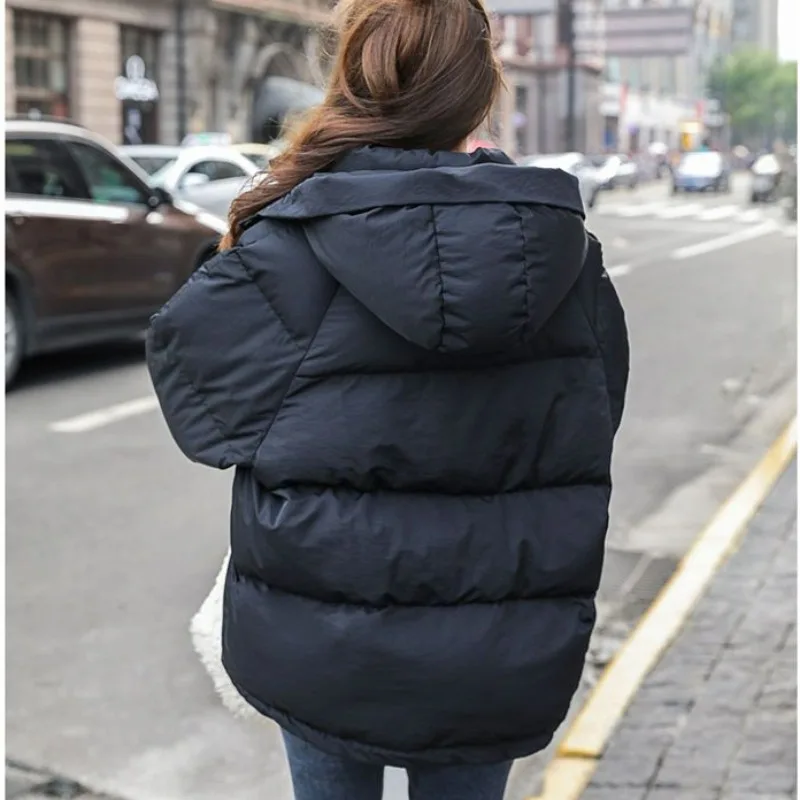 2023 New Women Down Cotton coat Winter Jacket Female Casual fashion Parkas make someone slimmer short Outwear hooded Overcoat