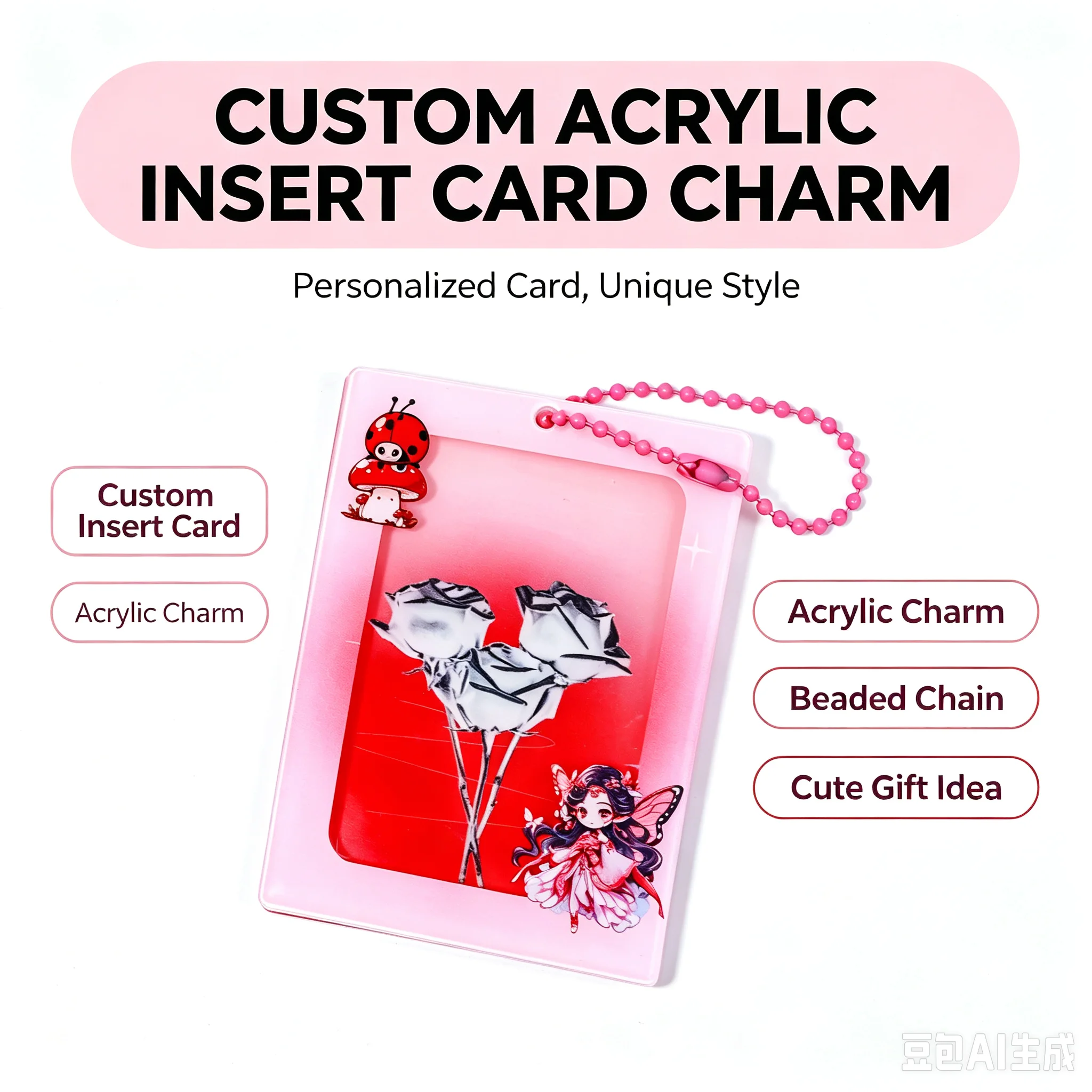 Custom KPop Acrylic Photocard Holder Keychain Cute Photo Frame for Album and DVD PCs