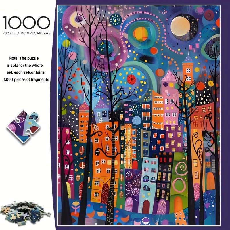 

Настольная головоломка «Ночной город»: фантазийная тематика, развивающая игра для взрослых, декоративная игрушка для дома и отдыха