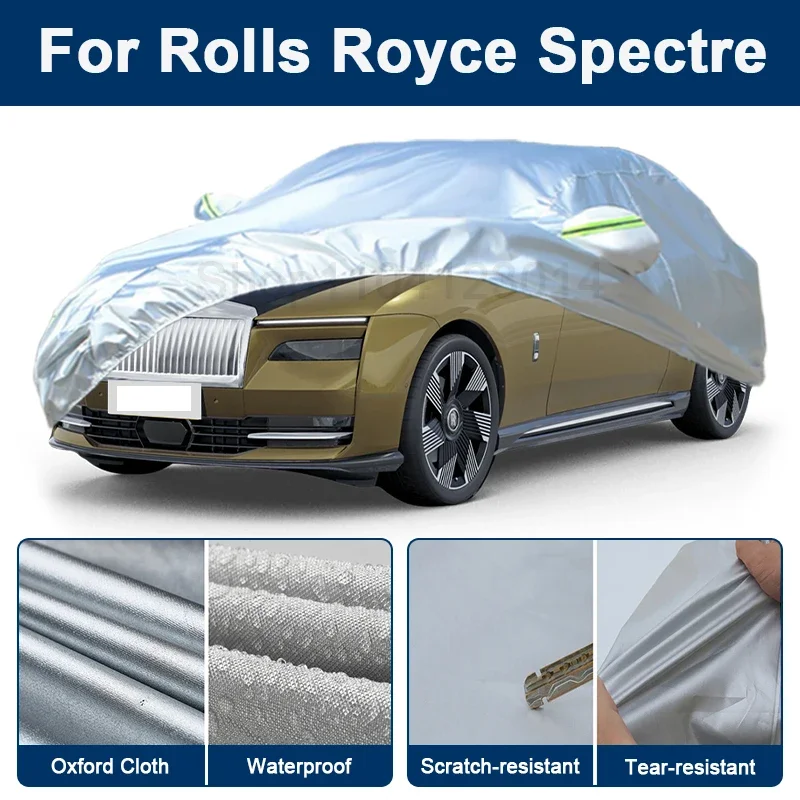 

Outdoor Full Car Cover For Rolls Royce Spectre with Reflective Strips Waterproof Snowproof Dustproof UV Protection