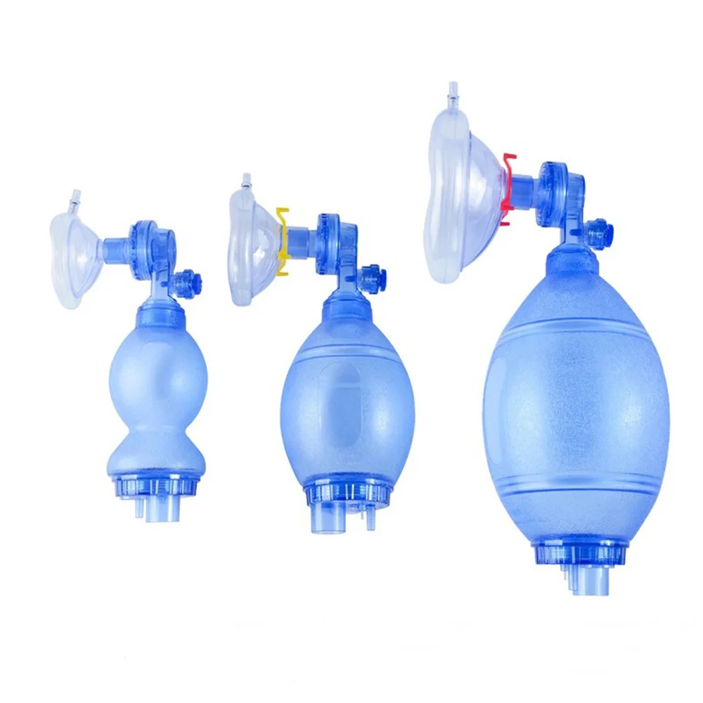 PVC Manual Resuscitator Adult/Pediatric First Aid Resuscitator Bag Emergency Self-help Rescue Tool Ambu Bags Rescue Tool