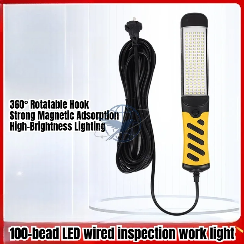 Handheld LED Maintenance Work Light 100 Beads With Wire Car Inspection Lamp