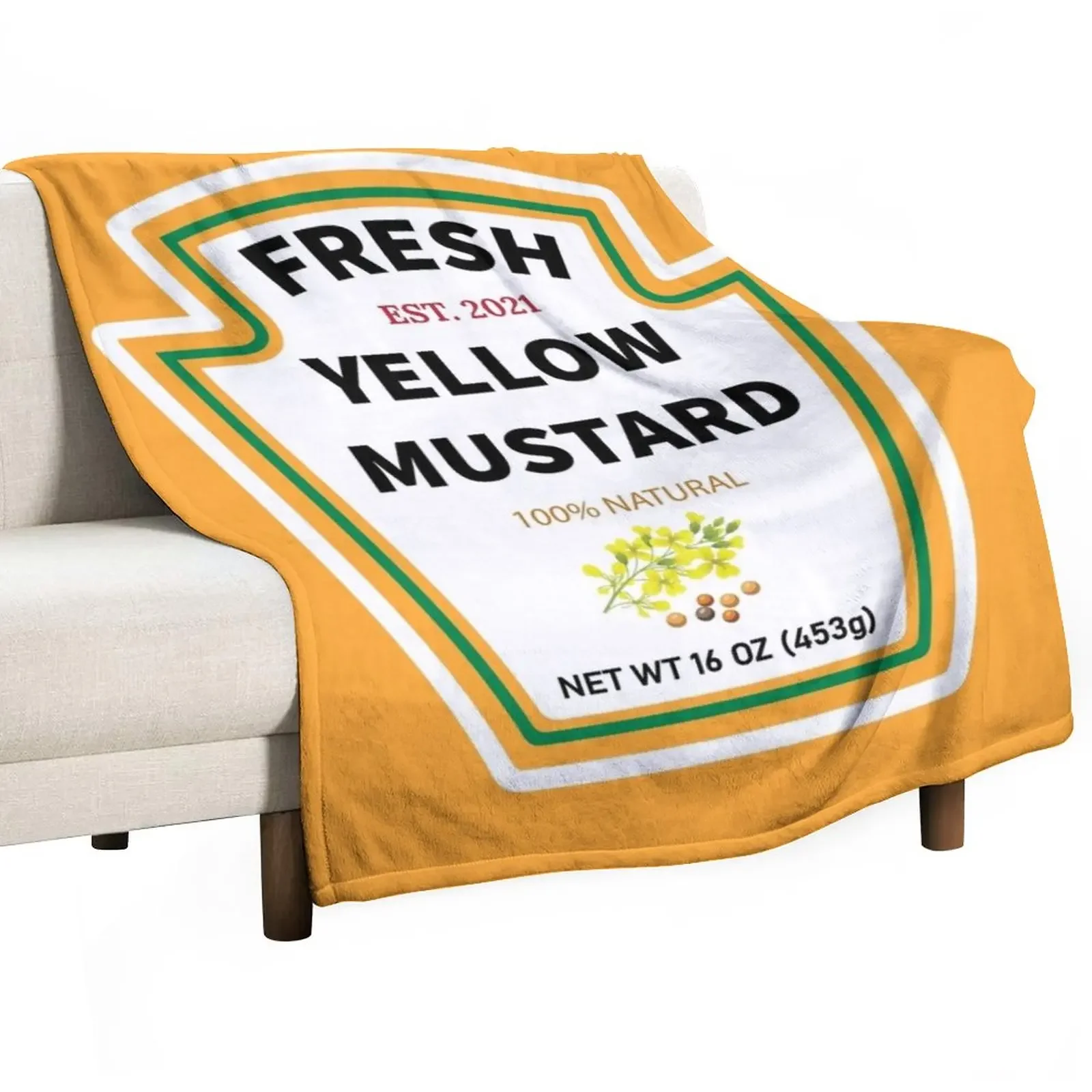 Fresh Yellow Mustard Halloween Costume Throw Blanket for babies manga Hairys Blankets