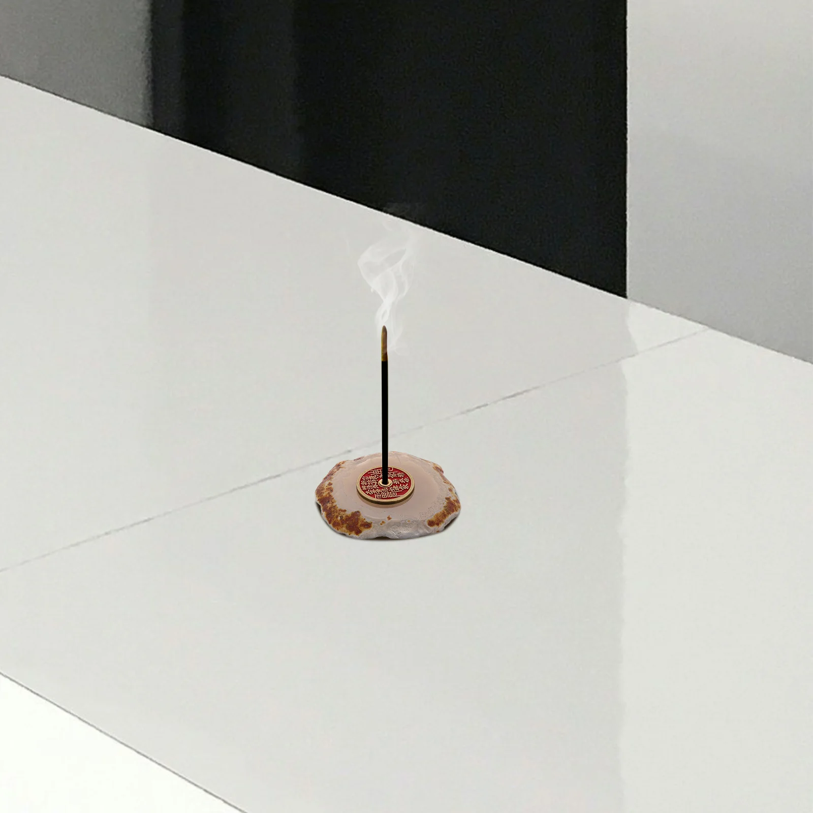 

Agate Zen Style Incense Stick Holder Elegant Crystal Alloy Tabletop Burner Decorative Accessory Incense Stick Accessory