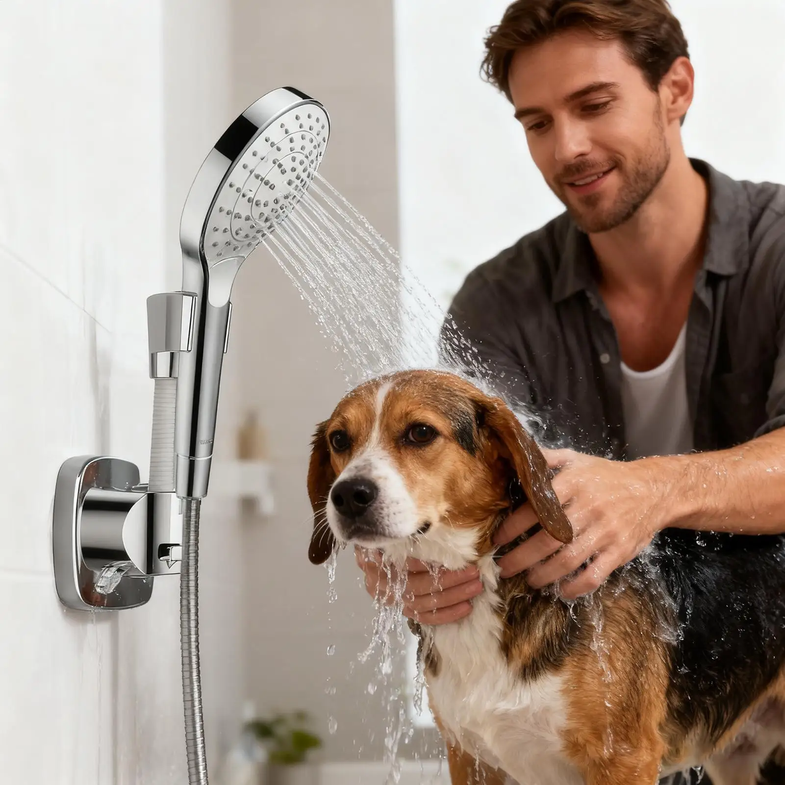 

Handheld Shower Head Holder Adjustable Suction Cup Hooks Handheld Shower Head Bracket For Home Bathroom Toilet College Dorm