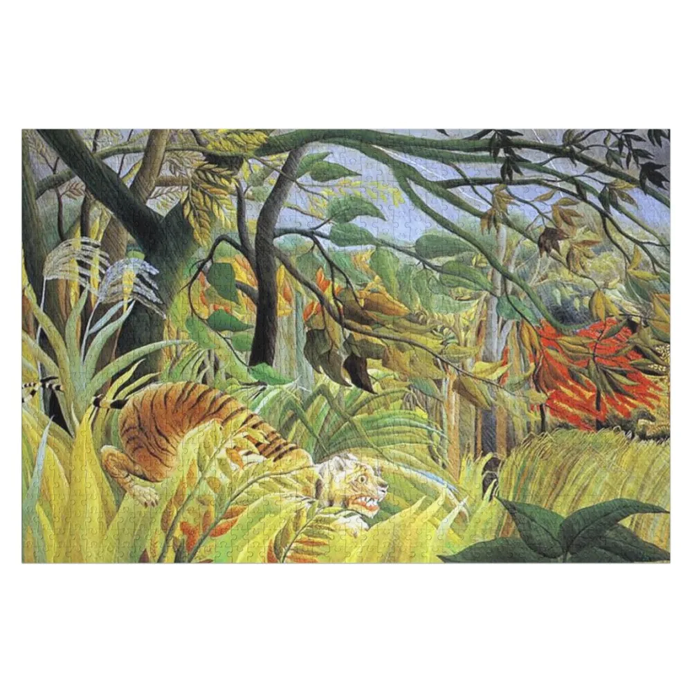 Favourite Artist - Henri Rousseau - Tiger In A Tropical Storm (Surprised!) Jigsaw Puzzle Customized Photo Puzzle