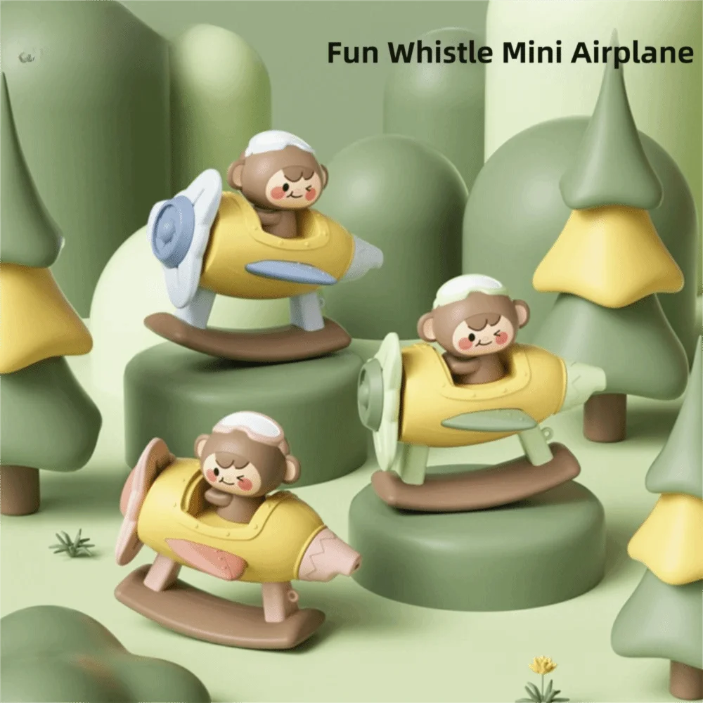 

Cartoon Pattern Airplane Whistle Airplane-Shaped Small Size Music Toy Plastic Material Lovely Design Plastic Whistle