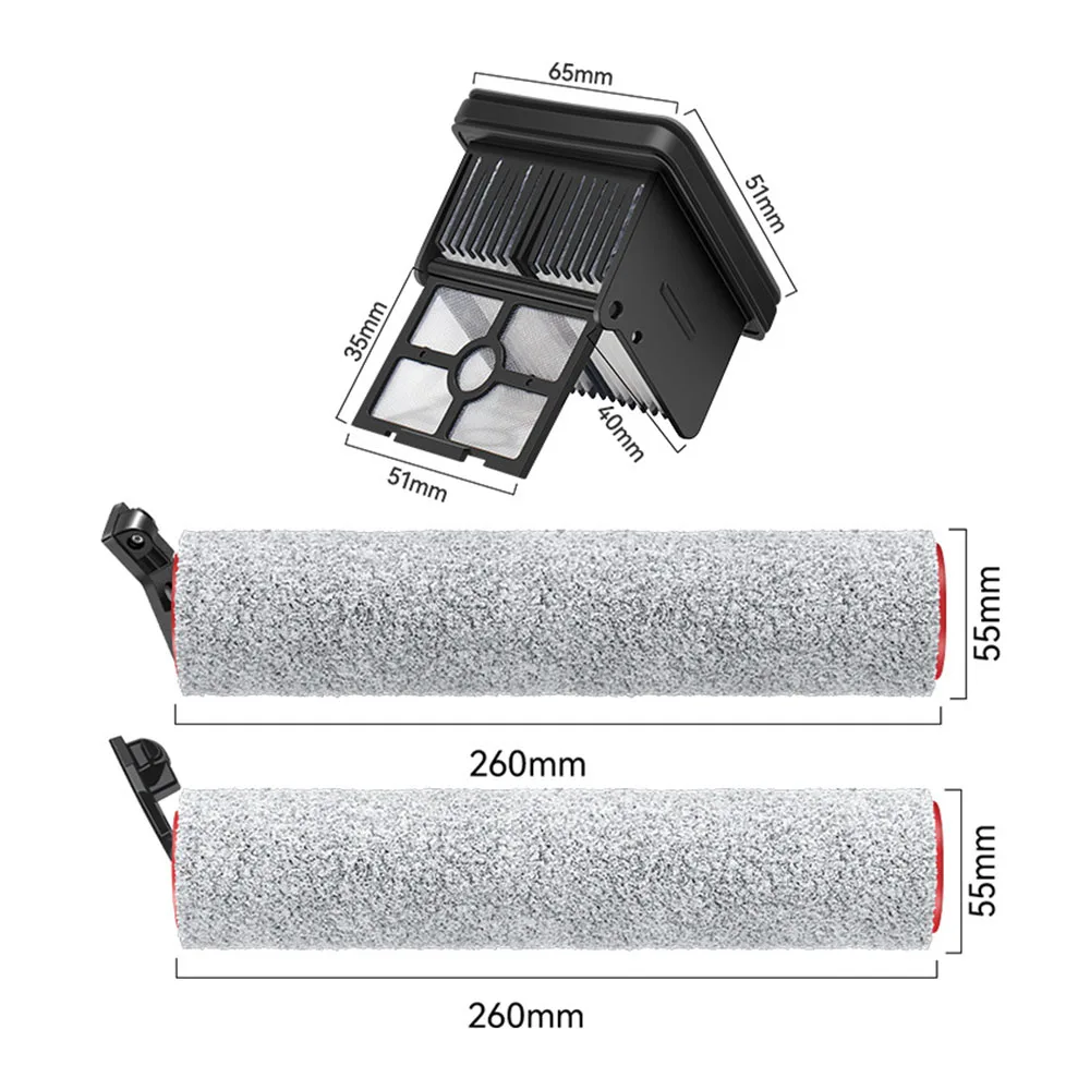 สำหรับ H13 Dreame/M13ลูกกลิ้งแปรงแผ่นกรอง HEPA สำหรับจับ M12 Pro อะไหล่เครื่องดูดฝุ่นแบบเปียกและแห้ง