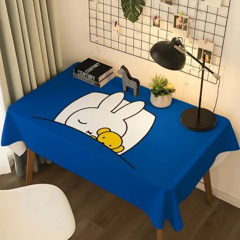 Miffy rabbit table cloth simple versatile decorative bedroom bedside table dust cloth photo background cartoon decorative cloth - view 5