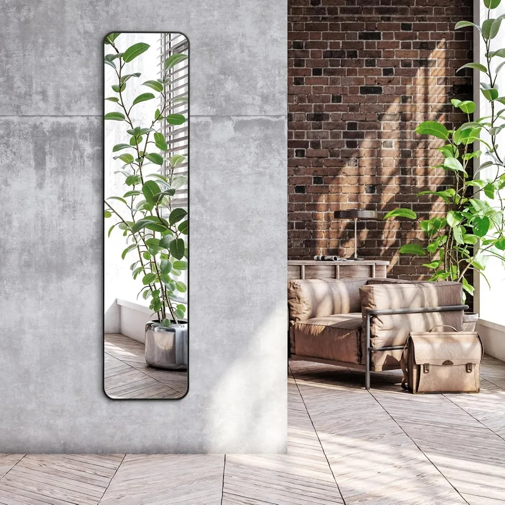 13x58 Full Length Mirror - Hanging Mirrors with Aluminum Frame - Modern Mirror for Bathroom, Bedroom, Living Room