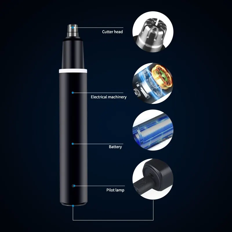 Electric Ear Nose Hair Trimmer Painless USB Rechargeable Waterproof For Men and Women Nose Eyebrow Facial Hair Removal