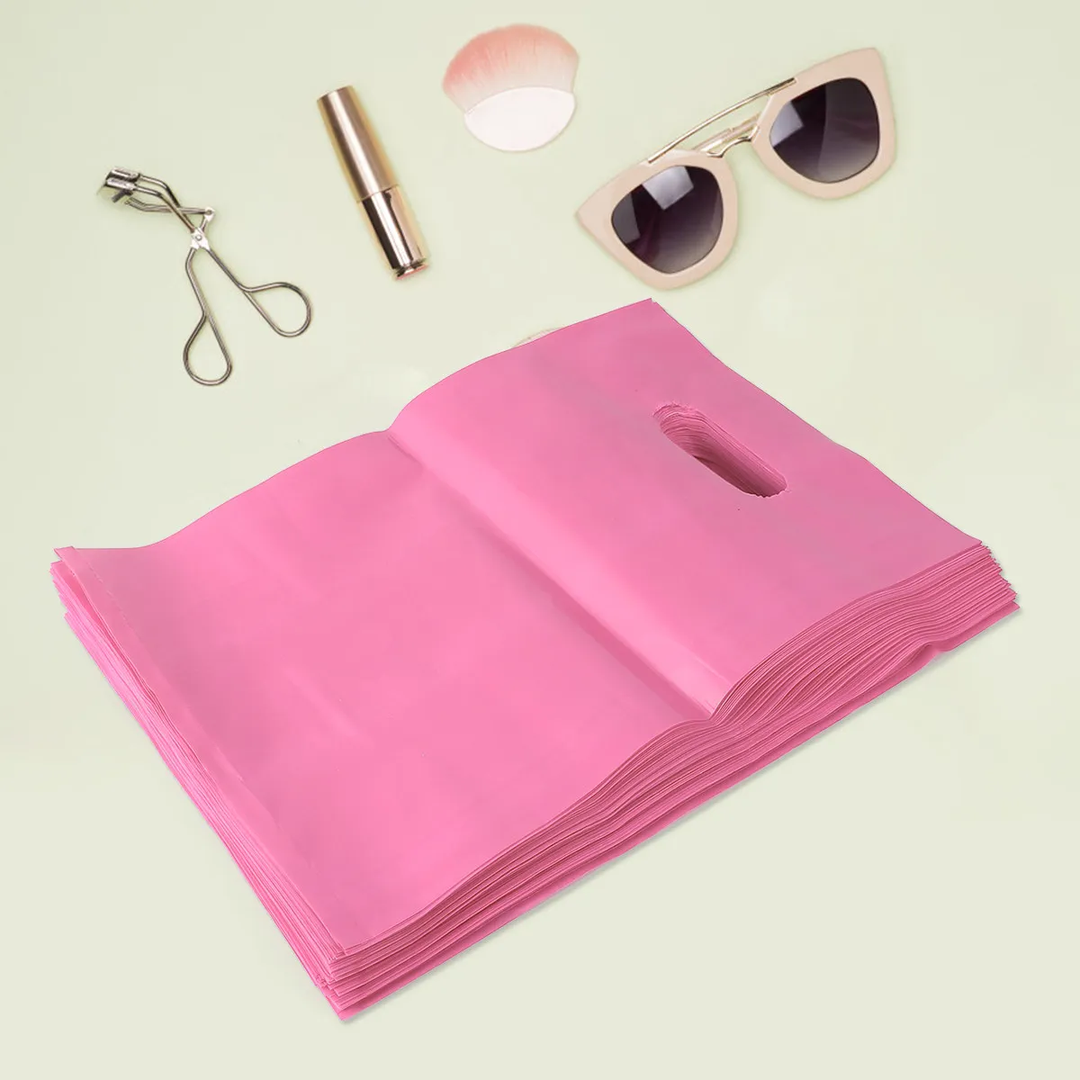 

100Pcs Fashion Plastic Flat Bags for Food Storage Gift Packaging Party Favors Home Decoration Carry Pouch Flat Bags