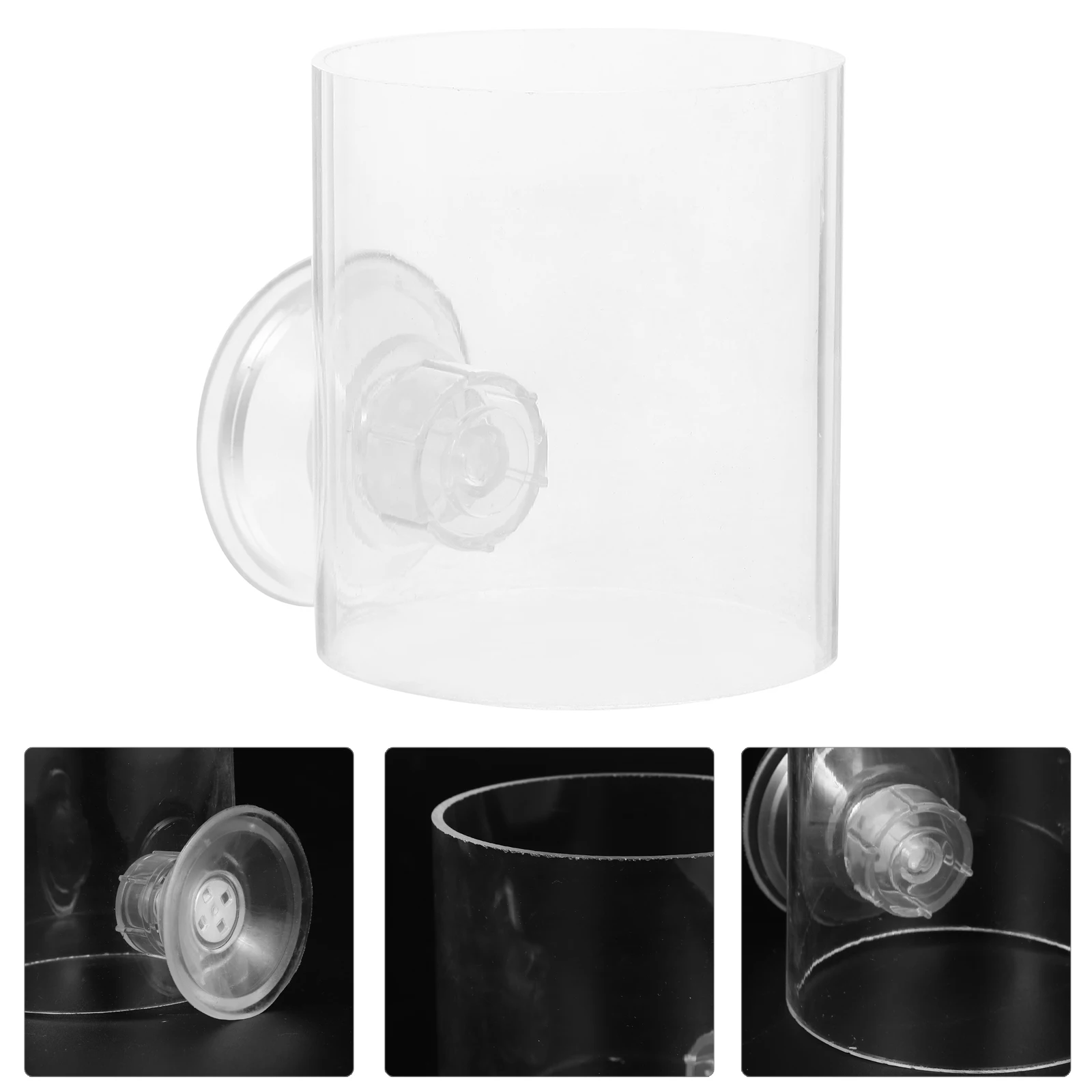 

Ring Acrylic Fish Food Feeder Aquarium Feeding Ring Suction Cup Design Prevents Food Scattering Control Dispersion Speed