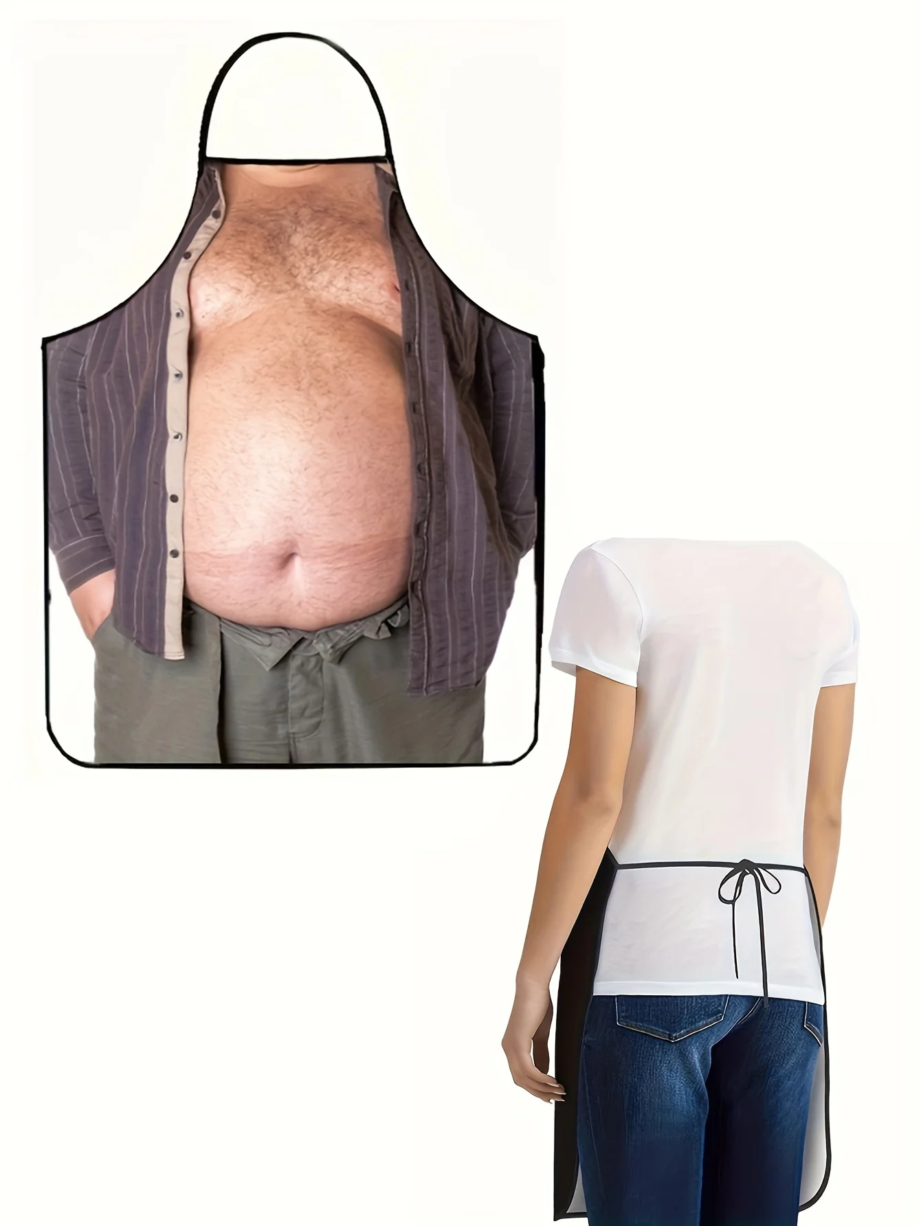 

Модный мужской фартук, забавный фартук для вечеринки в стиле "пивной животик"