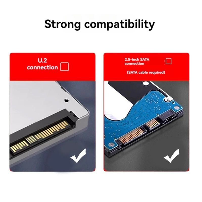 Top-U.2 Dual-Disk Adapter Card Dual-Disk SFF8639 U.2 NVME And SATA 2.5-Inch Hard Drive To PCIE4.0 Split Card