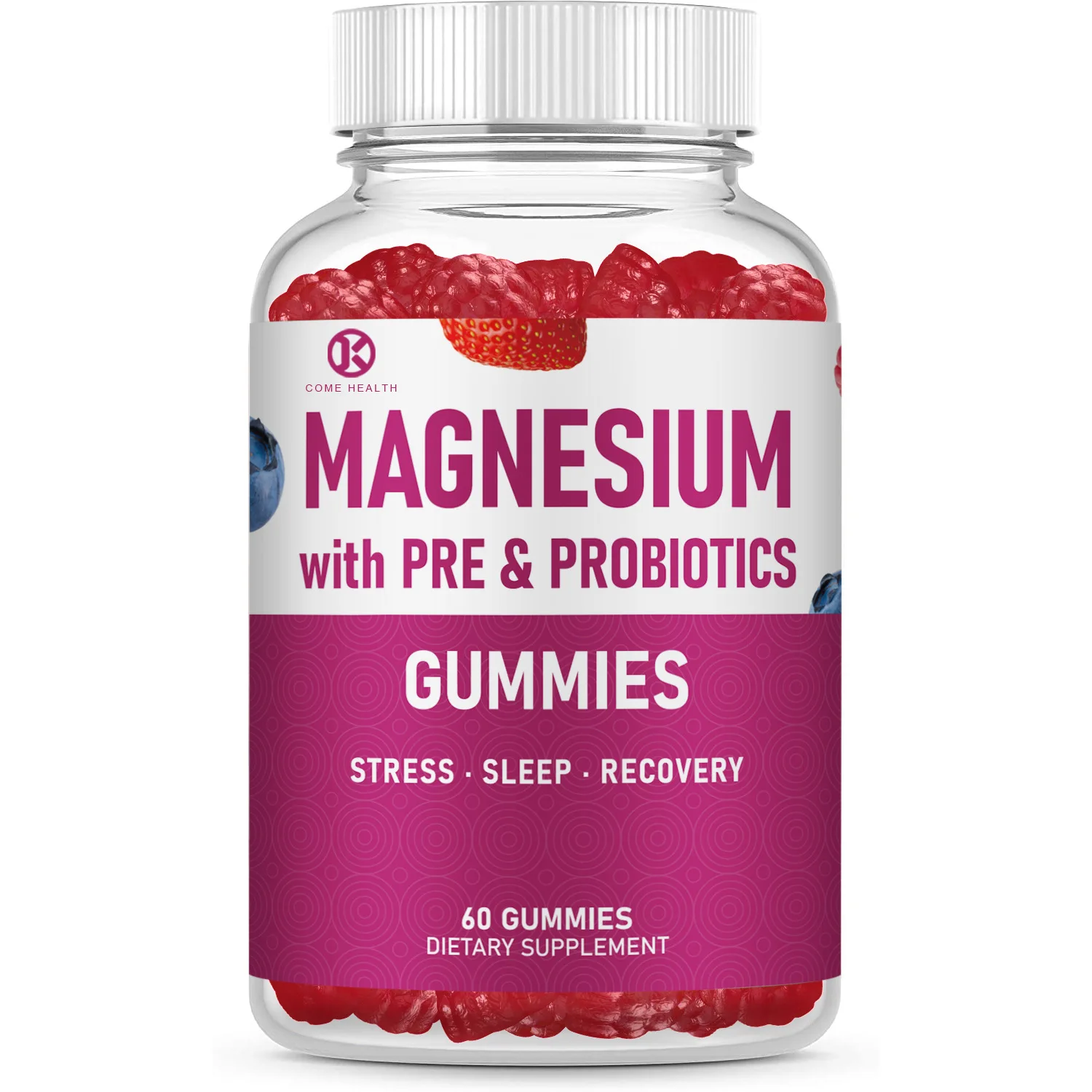 

1 bottle of probiotic magnesium gummies supports strong bones prevents osteoporosis and maintains cardiovascular function