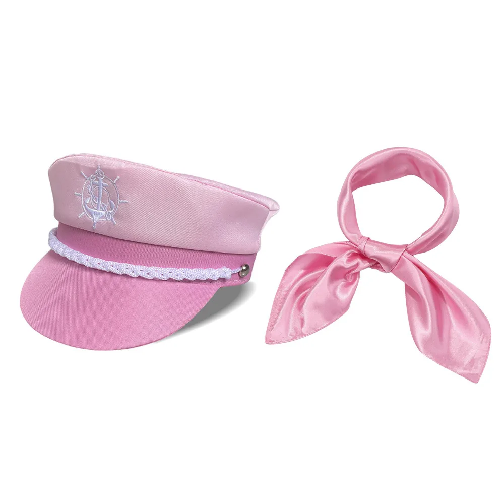 

Military Hat Army Peaked Pink navy cap sunshade flat top sailor sweet style captain girl pink 8M162