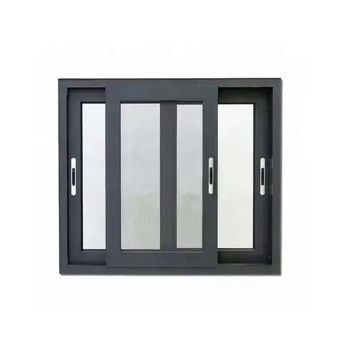 DN ventanas deslizantes de diseño moderno, Material de construcción, ventanas de aluminio, vidrio transparente de doble acristalamiento, ventana deslizante de acero inoxidable