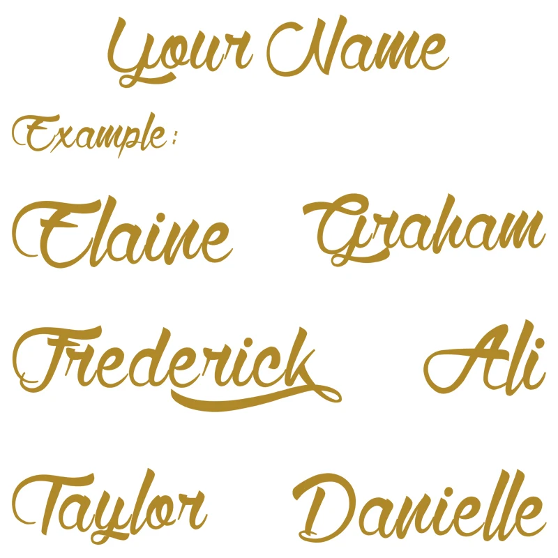 Custom Name Wall Sticker Personalized Text Vinyl Decal Removable for Laptop Car Window Door Children Nursery 21 Colors Decor