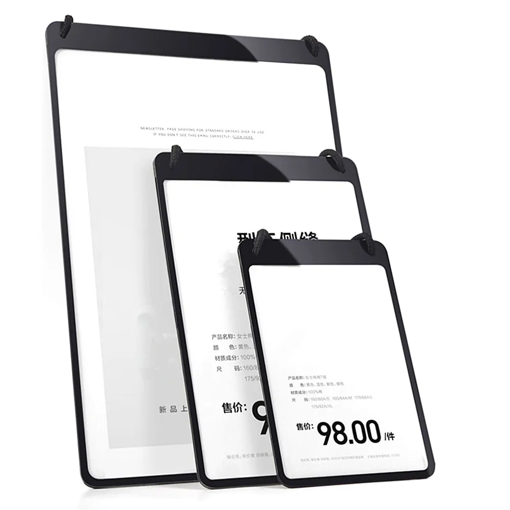 Plastic Hang Up Poster Advertising Display Board Frames Pricing Paper Card Insert Vertical