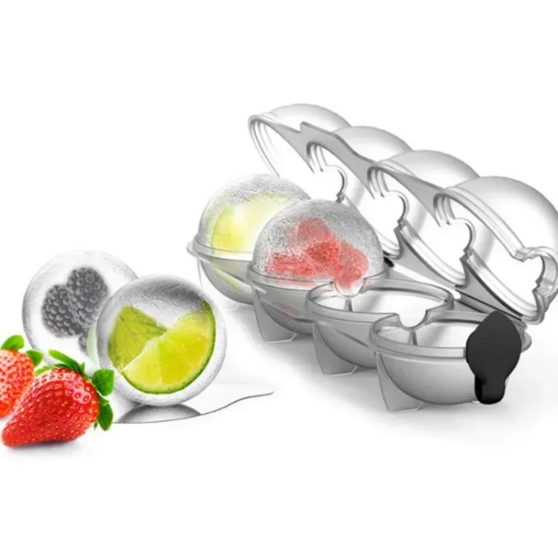 1PC 4 Perforated Ice Box Whiskey Large Spherical Ice Cube Making Mold Maker Bar Party Kitchen Accessories Ice Ball Maker