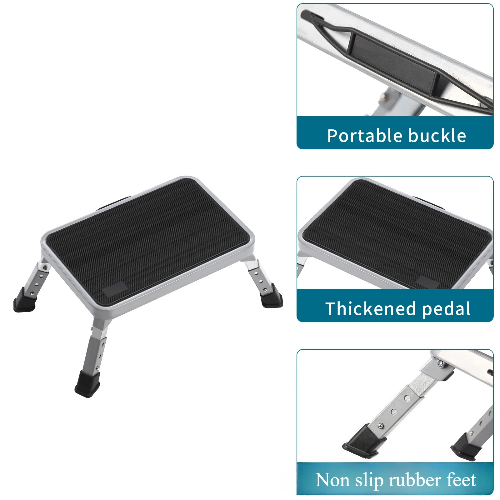 Zigzag Ladder Indoor Lift Folding Ladder with Three Adjustable Layers for Folding RV Boarding Stool Multi Functional Telescopic