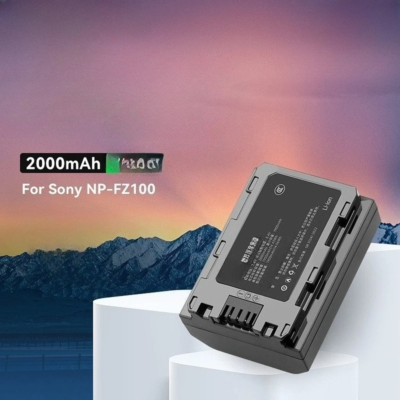NP-FZ100 Rechargeable Camera Battery 2000mAh 7.2V Fully Decoded For Sony A7C ZV-E10 II A7M3 A7M4