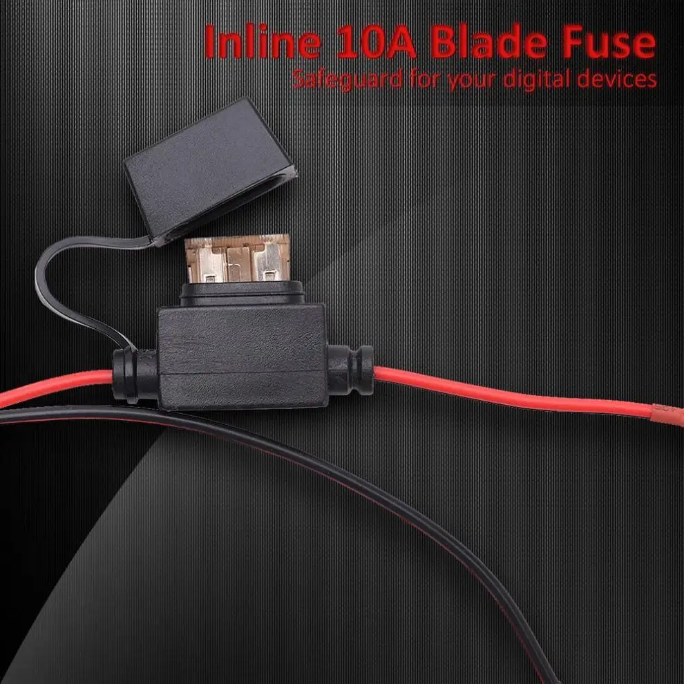 12V Waterproof Motorcycle SAE to USB Phone GPS MP4 Charger Cable Adapter Motorbikes Inline Fuse Power Supply