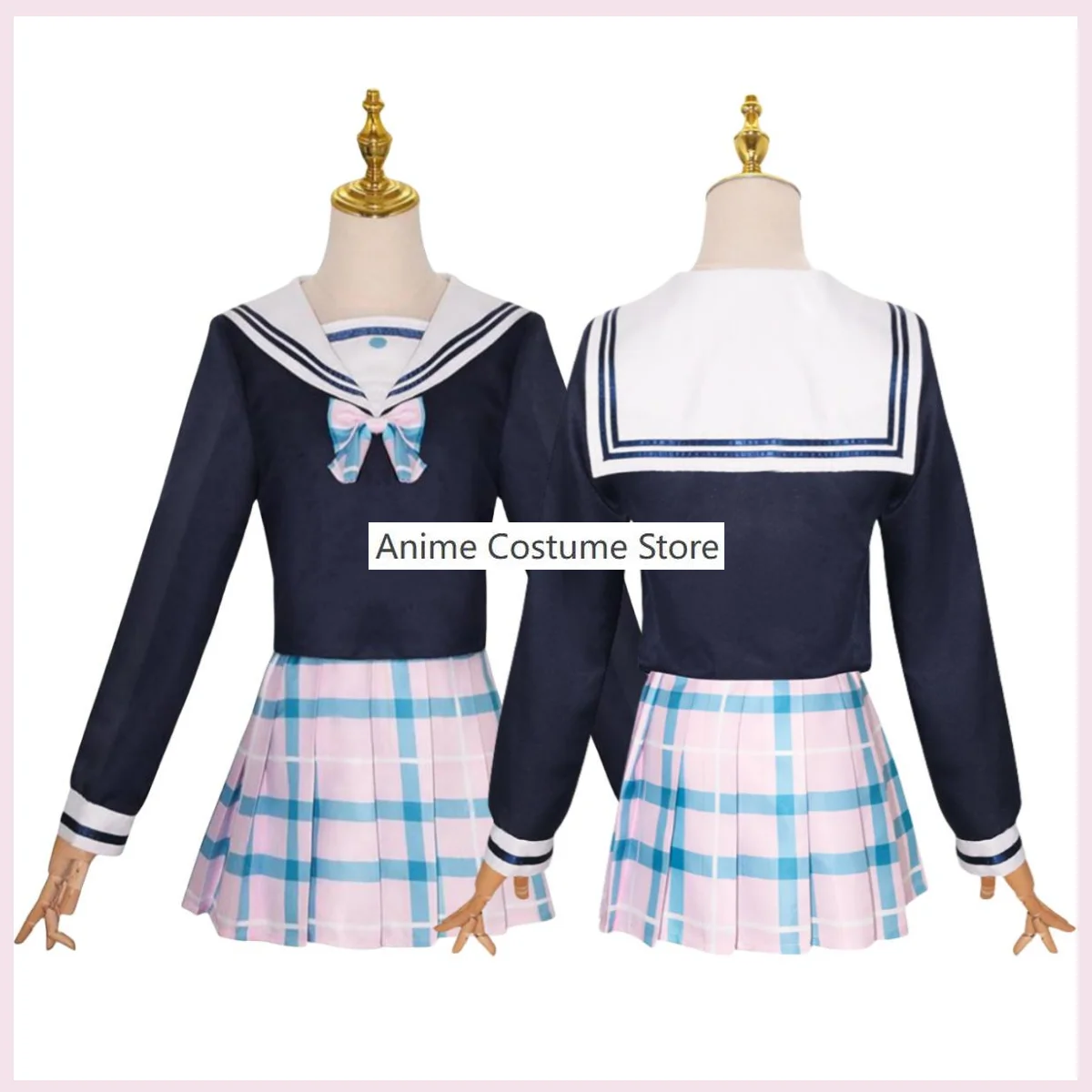 Game The Idolm@Ster Sakuragi Mano Cosplay Costume Japanese Jk School Uniforms Checkered Skirt Woman Sexy Kawaii Halloween Suit