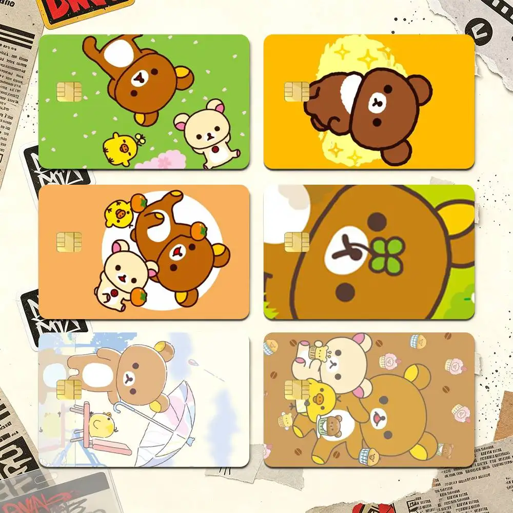 Rilakkuma Bear Credit Card HD Stickers Premium matte film effectively prevents fingerprints and daily abrasion.