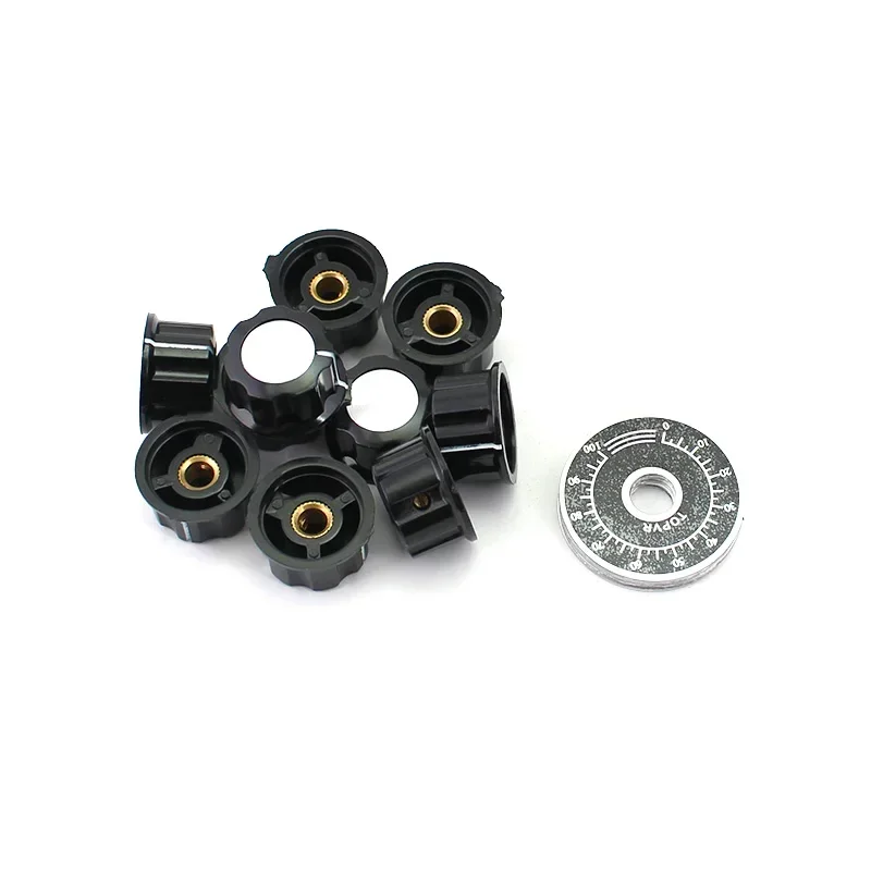 10 مجموعة MF-A03 مقبض الطلب + 0-100 مقياس لوحة الجهد مقبض عدة MF-A03 مقبض الباكليت مع مقياس لوحة ورقة مقياس رقمي #5