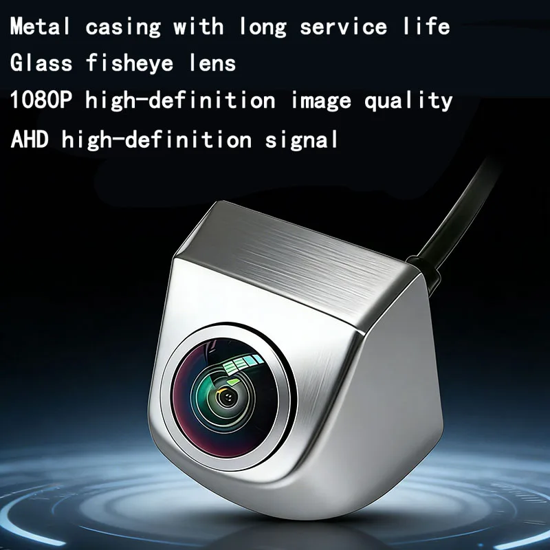 1080P AHD/CCD Starlight Night Vision car camera HD glass fisheye wide-angle waterproof universal metal casing Rear view camera