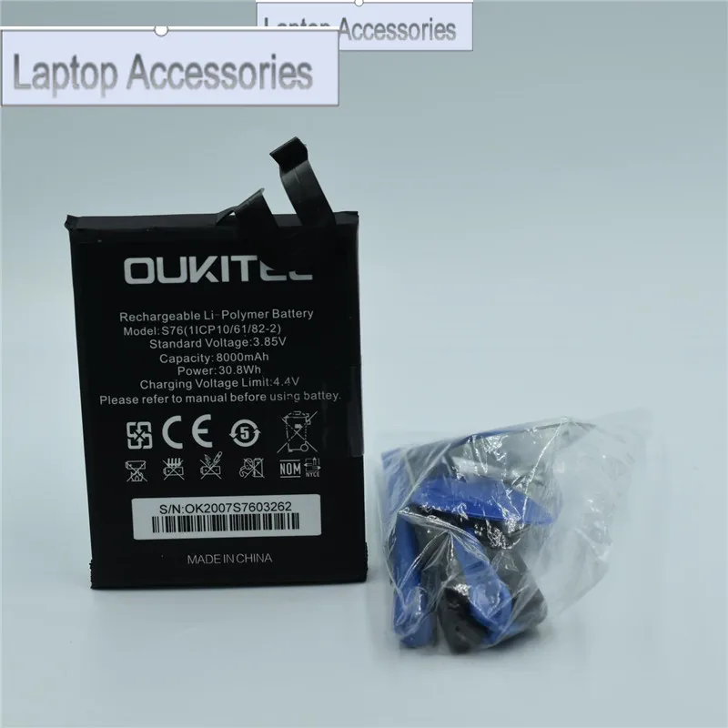F HJ  In stock for OUKITEL WP7 battery 8000mAh  production date Long standby time High capacity for OUKITEL S76 battery