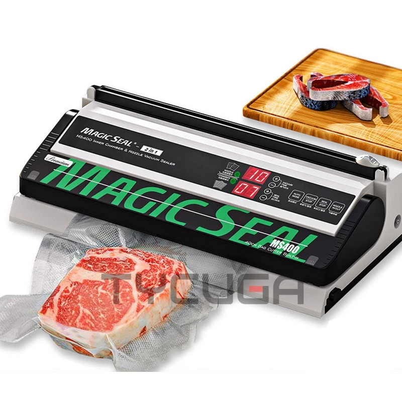 MAGIC SEAL MS4005식품 진공 실러 기계 건식/습식 진공 실러 포장 기계 가정용 신선한 비닐 봉투 실러 유지