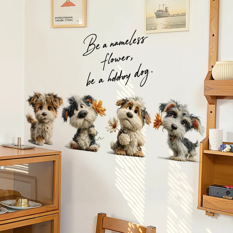 

Cartoon DogDIYStickers Children's Room Decoration Wall Stickers Pet Wall Stickers Self-Adhesive Removable