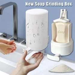 Portable Soap Dish Holder Wall-mounted Soap Powder Grinder Box, Waterproof 3-level Adjustable, for Bathroom Hand Washing Tool