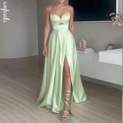 Ellafads Frauen Maxi kleid Sommer sexy solide schulter frei ärmellose Ausschnitt Schlitz rücken frei binden schlanke Taille Party kleid