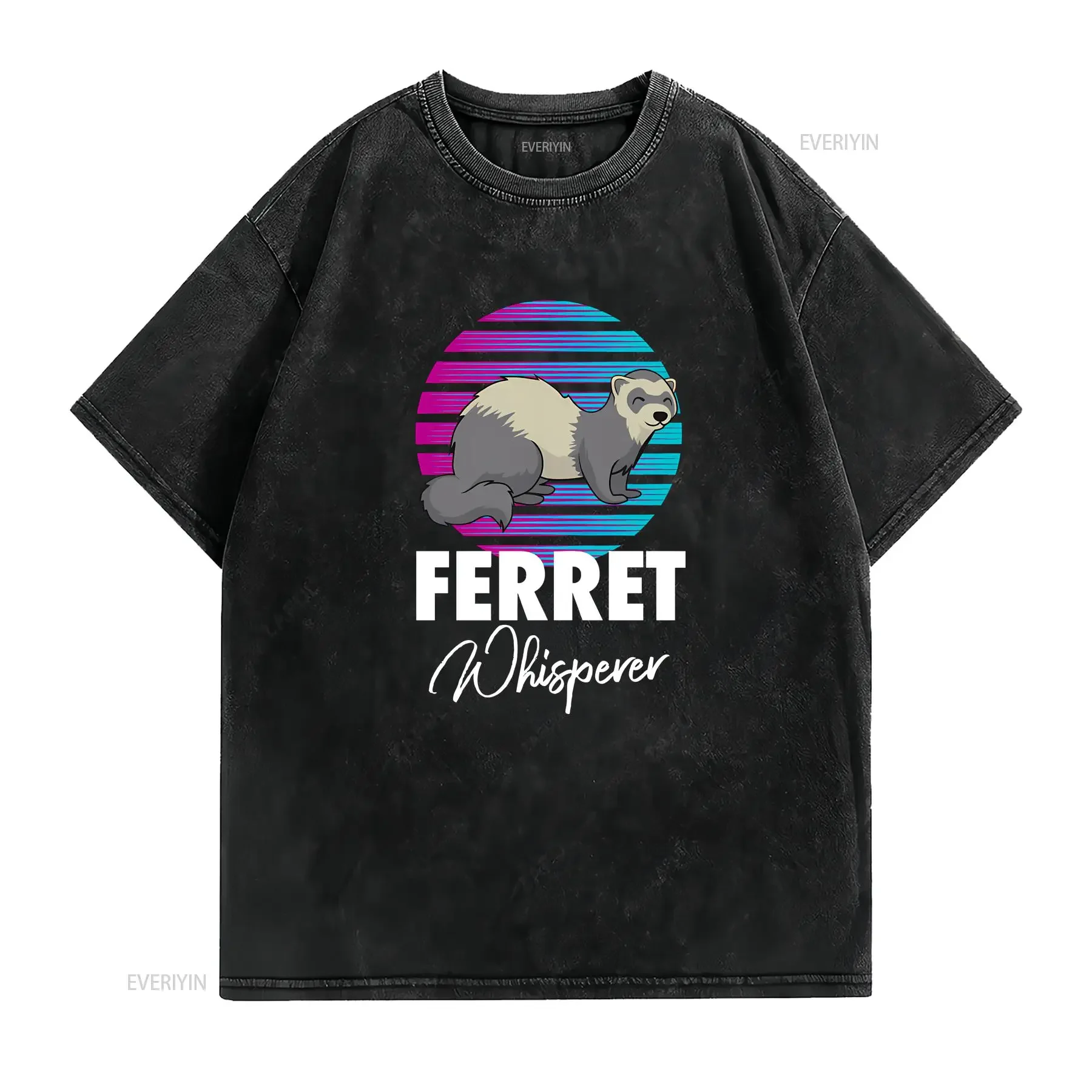 Ferret Whisperer Funny Animal T Shirt Pet tee Youth  vintage Washed fashion designer clothes Breathable homme Soft Stylish