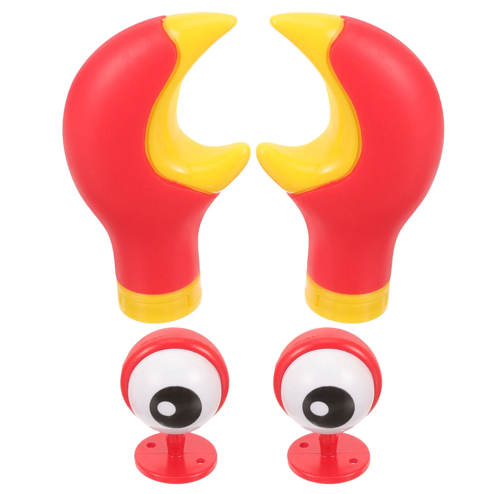 

Crab Decoration 2 Red Claws 2 Stickers Motorcycle Scooter Helmets Accessories Durable Fun Unique Style Easy